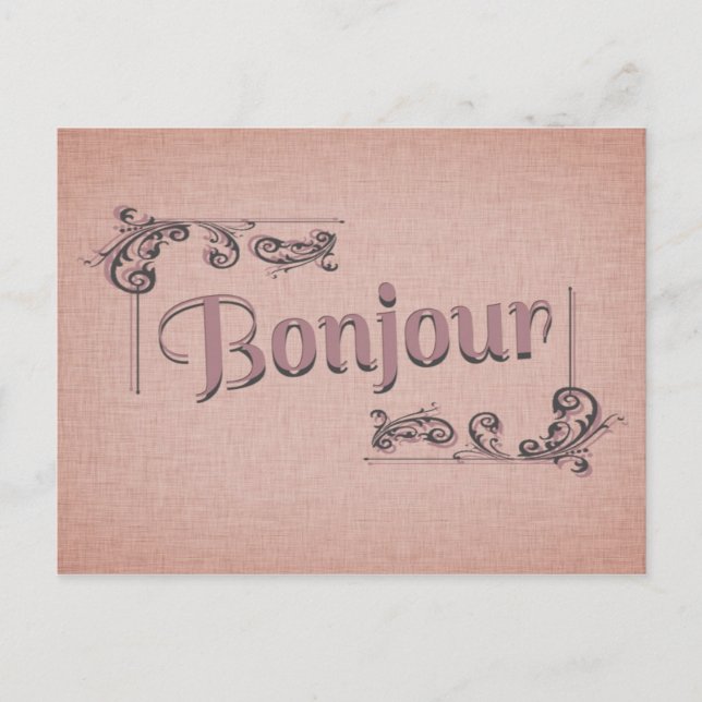 Bonjour Postcard (Front)