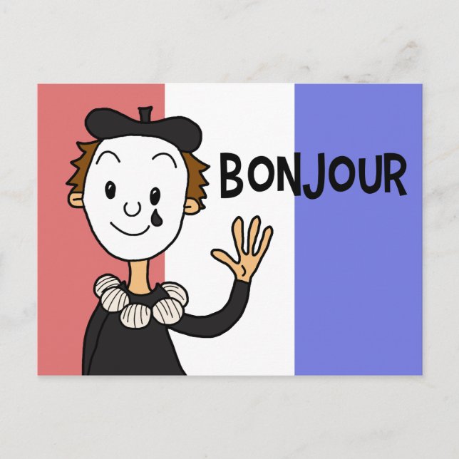 Bonjour Postcard (Front)