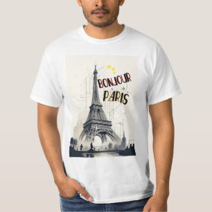 Bonjour Skyline Marathon Paris T-Shirt