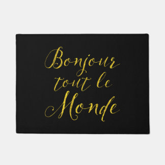 Bonjour Tout Le Monde - Hello Everybody! Doormat