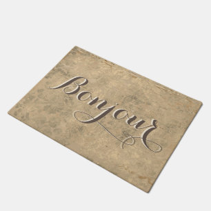 Bonjour Vintage Elegant Welcome Mat