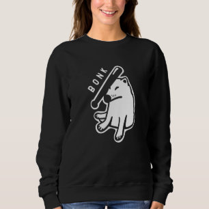 Bonk action on Shiba Inu dogo. Minimal, stylized a Sweatshirt