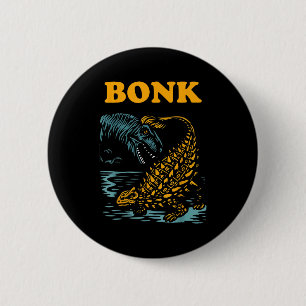 Bonk Dinosaur Funny Prehistoric Humor Design  6 Cm Round Badge