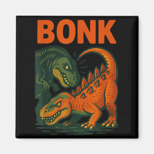 Bonk Dinosaur Funny Prehistoric Humor Design  Magnet
