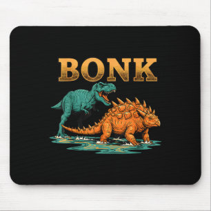 Bonk Dinosaur Funny Prehistoric Humor Design  Mouse Pad