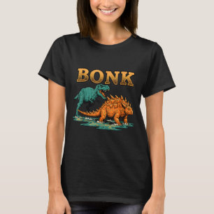 Bonk Dinosaur Funny Prehistoric Humor Design T-Shirt