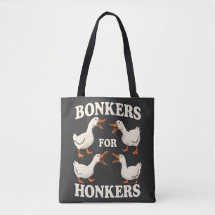 Bonkers For Honkers Goose Design   Goose Lover Gif Tote Bag