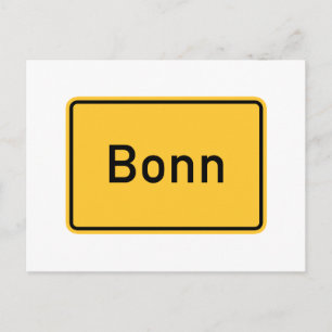 Bonn, Germany Road Sign Postcard