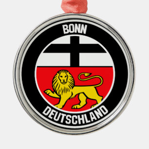 Bonn Round Emblem Metal Ornament