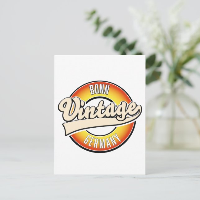 Bonn vintage style logo postcard (Standing Front)