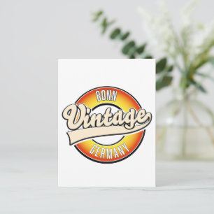 Bonn vintage style logo postcard