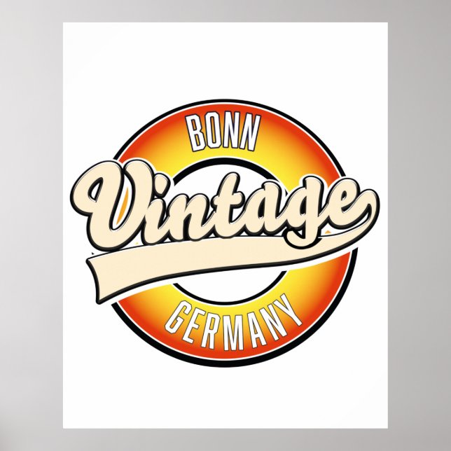 Bonn vintage style logo poster (Front)