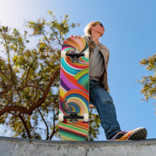 Bonnaroo abstract art skateboard