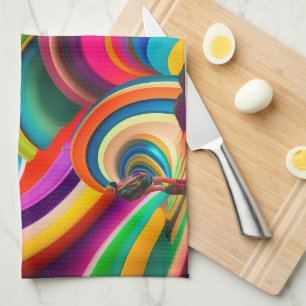 Bonnaroo abstract art tea towel