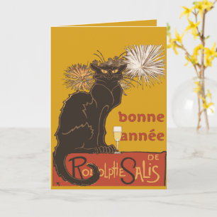 Bonne Annee Happy New Year Le Chat Noir Card