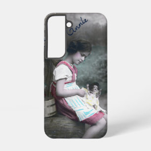 Bonne Année Vintage Girl with Dolll Samsung Galaxy Case