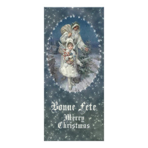 Bonne Fète - Merry Christmas - Rackcard / Postcard Rack Card