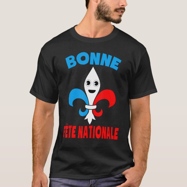 Bonne Fte Nationale French Bastille Day Fleur-de-l T-Shirt (Front)