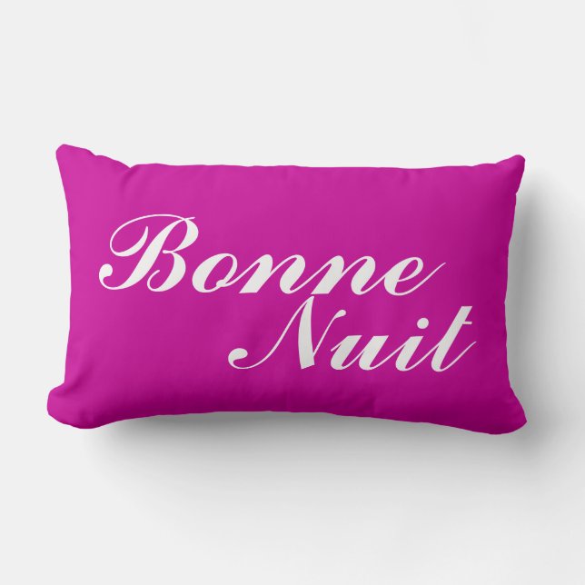 Bonne Nuit  Bed Pillow (Front)