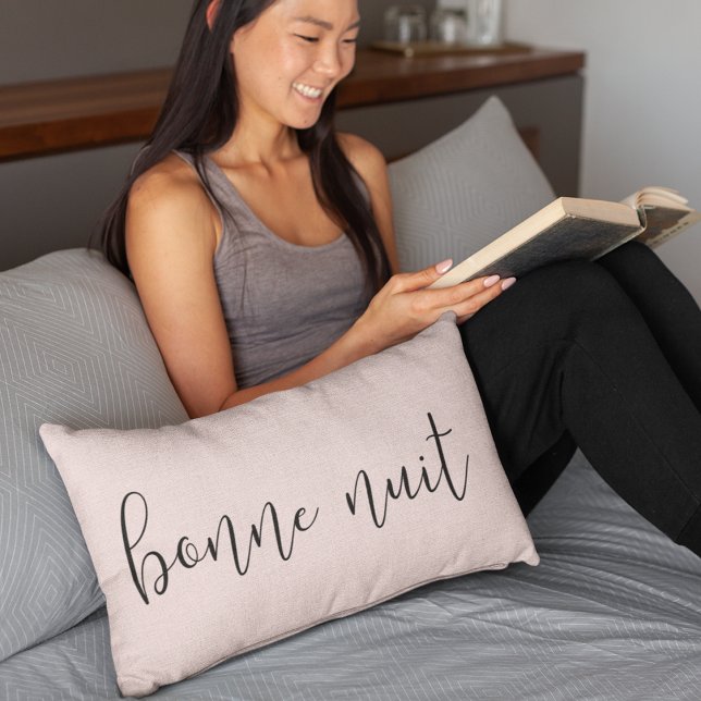 Bonne Nuit | Blush Pink Lumbar Cushion (Creator Uploaded)