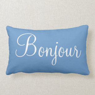 Bonne Nuit Bonjour Decorative Bedroom Accent Lumbar Cushion