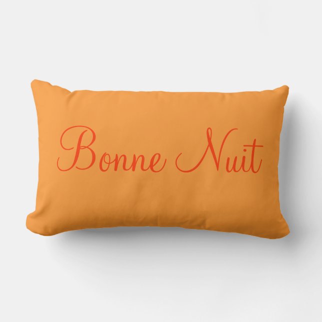 Bonne Nuit Sweet Dreams Decorative Bedroom Accent Lumbar Cushion (Front)