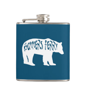 Bonners Ferry Idaho Bear Hip Flask