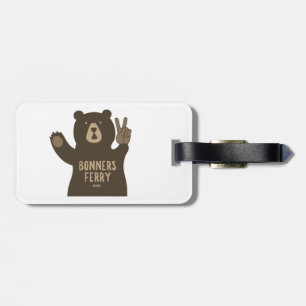 Bonners Ferry Idaho Peace Bear Luggage Tag