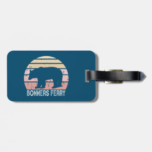Bonners Ferry Idaho Retro Bear Luggage Tag