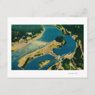 Bonneville Dam and Columbia River from Air Postcard
