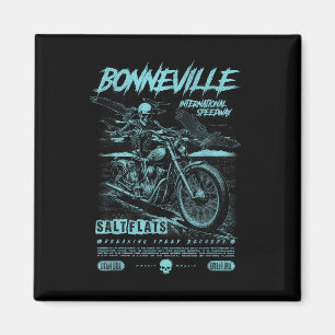 Bonneville Salt Flats Motorcycle Racing Vintage Bi Magnet