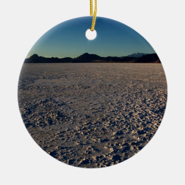 Bonneville Salt Flats, Utah Ceramic Ornament (Front)
