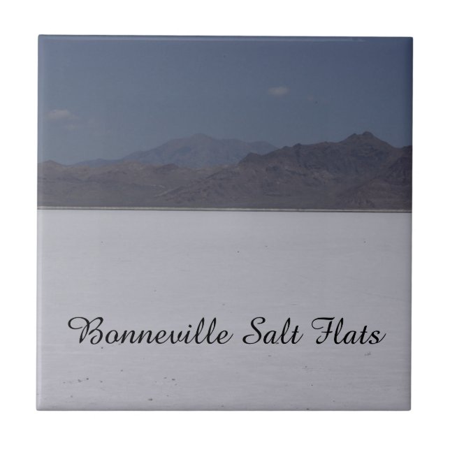 Bonneville Salt Flats, Utah Ceramic Tile (Front)