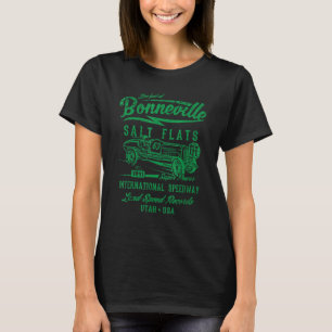 Bonneville Salt Flats Utah Speedway Distressed Des T-Shirt