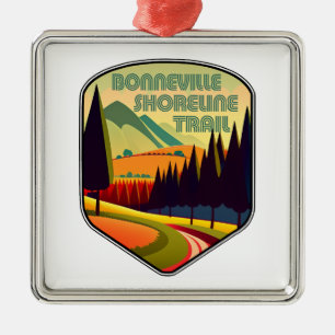 Bonneville Shoreline Trail Colours Metal Ornament