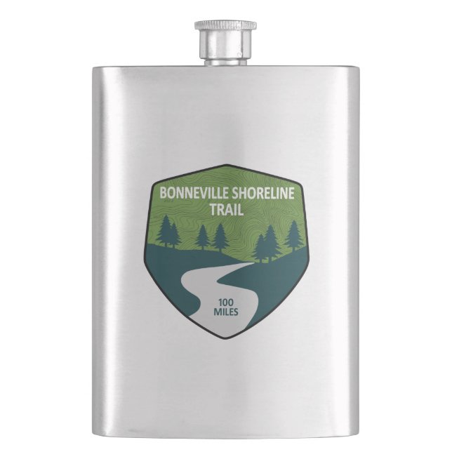 Bonneville Shoreline Trail Hip Flask (Front)