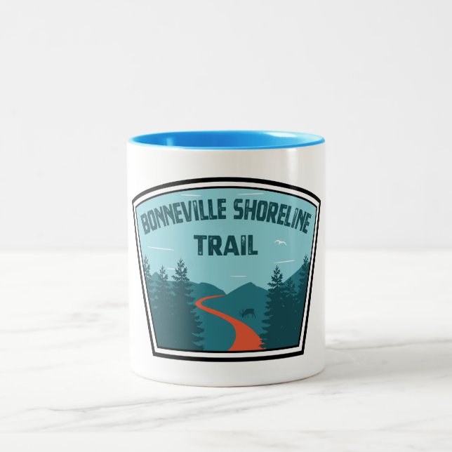 Bonneville Shoreline Trail Two-Tone Coffee Mug (Center)