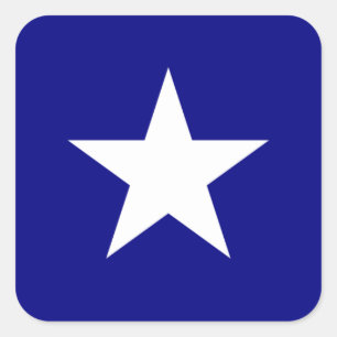 Bonnie Blue Flag White Star Square Sticker