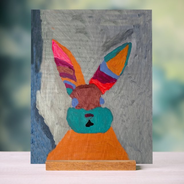 Bonnie Bunnie Acrylic Print - CreativelyDrew Sign (Neutral)