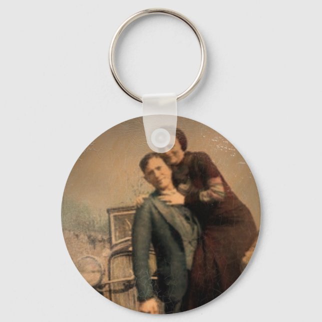 Bonnie & Clyde Key Ring (Front)