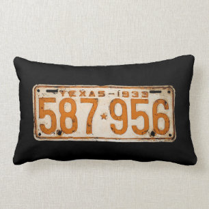 Bonnie & Clyde License Plate Lumbar Cushion