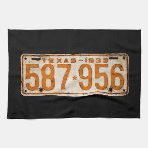 Bonnie & Clyde License Plate Tea Towel