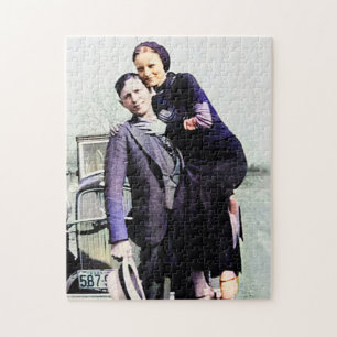Bonnie & Clyde The Barrow Gang Colour Redux Jigsaw Puzzle
