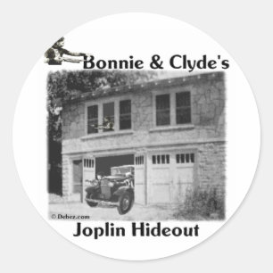 Bonnie & Clyde's Joplin Hideout Classic Round Sticker