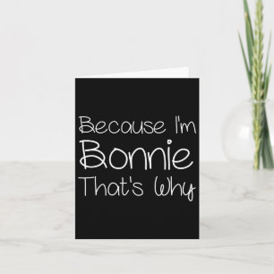 Bonnie Funny Personalised Birthday Women Name Gift Card