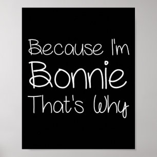 Bonnie Funny Personalised Birthday Women Name Gift Poster