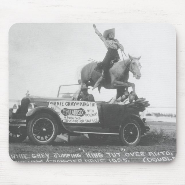 Bonnie Grey jumping her horse. Mouse Pad (Front)