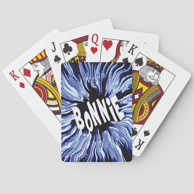 Bonnie Name Star Art Playing Cards (Back)