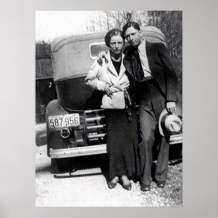 Bonnie Parker and Clyde Barrow 1933 Poster