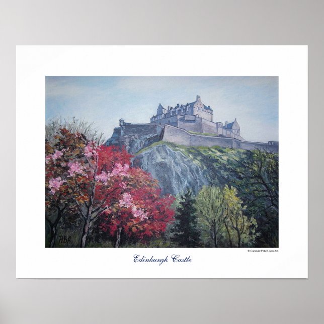 Bonnie Scotland Edinburgh Castle Scotland fine art Poster (Front)